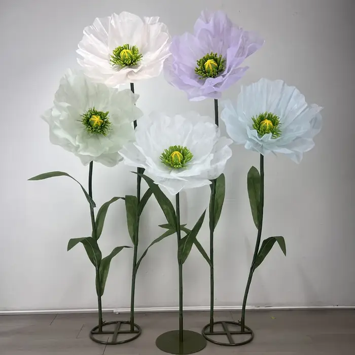 Grands fleurs artificielles pavot