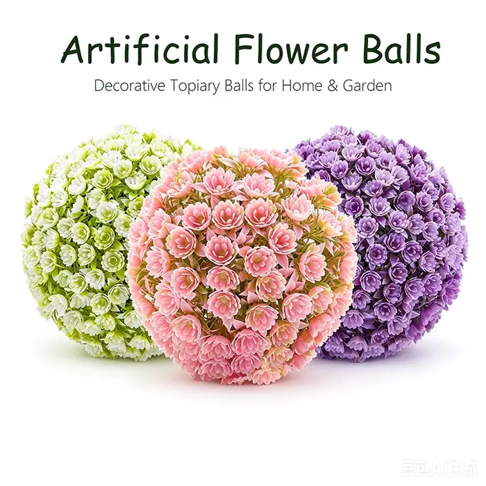Boules de fleurs artificielles