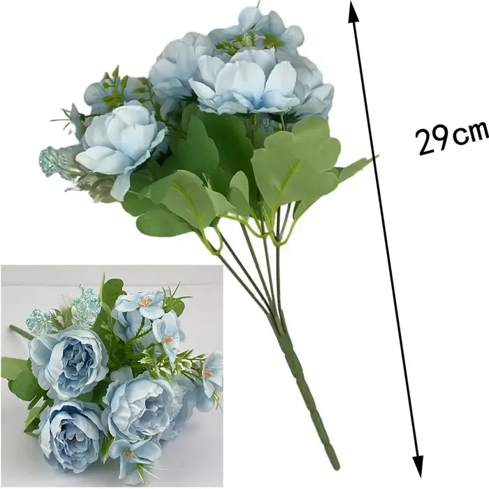 Petit Bouquet de pivoines artificielles en soie