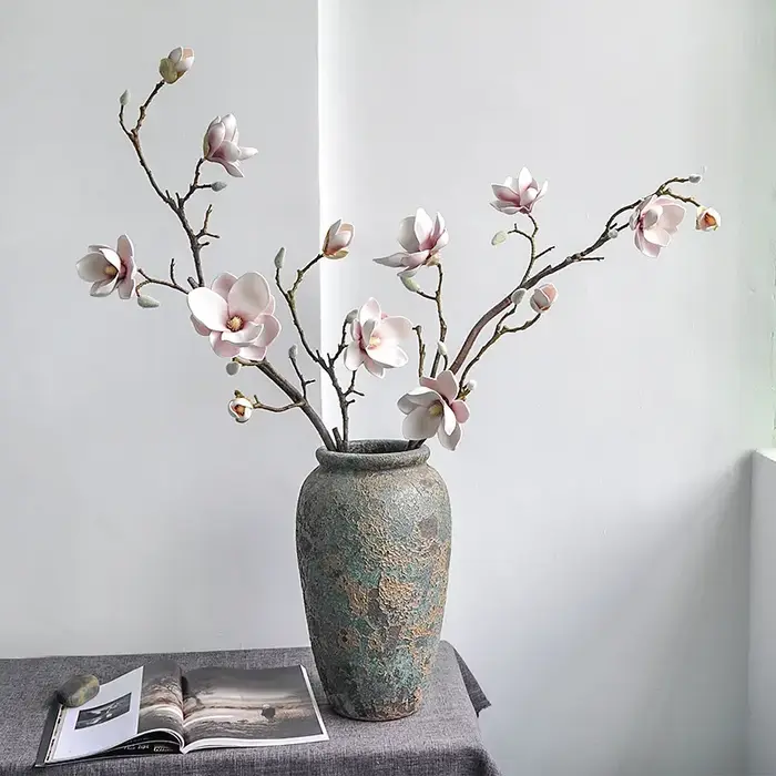 Fleurs artificielles de 95CM de style Zen chinois pour la décoration de la maison et du mariage