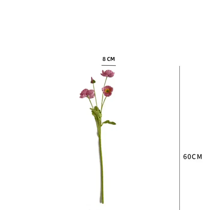 Bouquet de fleurs artificielles à 4 têtes
