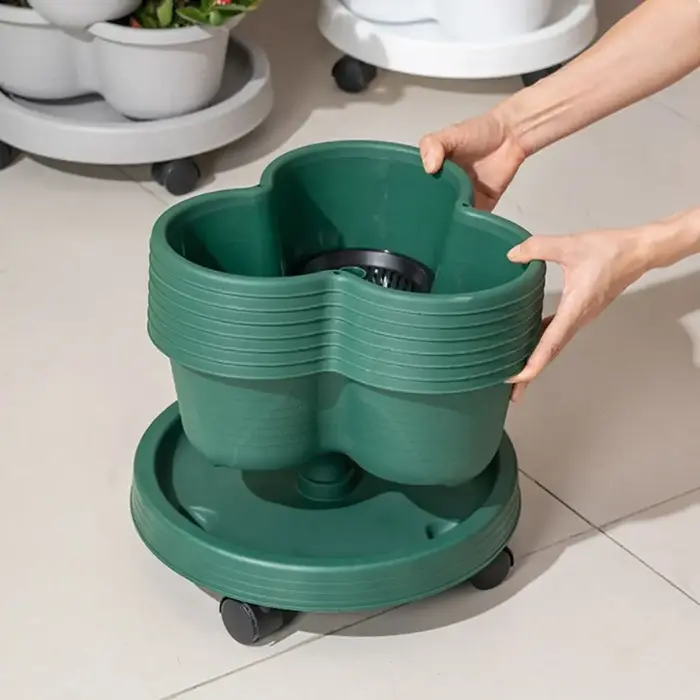 Nouveau pot de fleurs vertical empilable