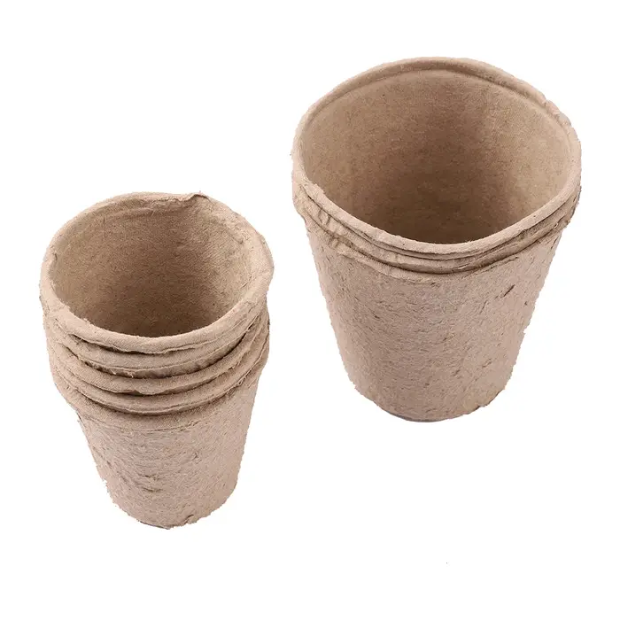 Pots ronds de tourbe de jardin