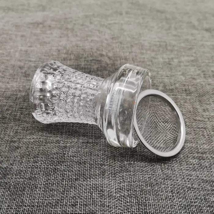 Bols à ovale guilé en verre transparent