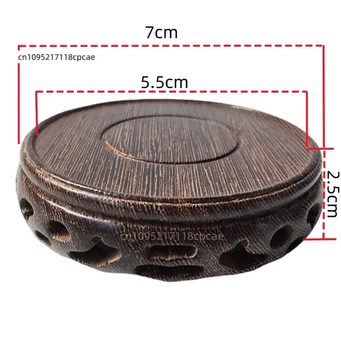 Support de Présentation Rond en Bois Sculpté Élégant pour Plantes Bonsaï et Théières – Base Décorative Creuse pour la Maison et le Salon