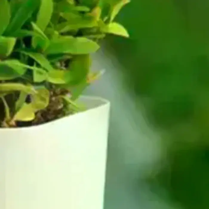 Pot de fleurs auto-arrosant blanc carré à double couche pour plantes d'intérieur et d'extérieur, balcon, jardin, décoration
