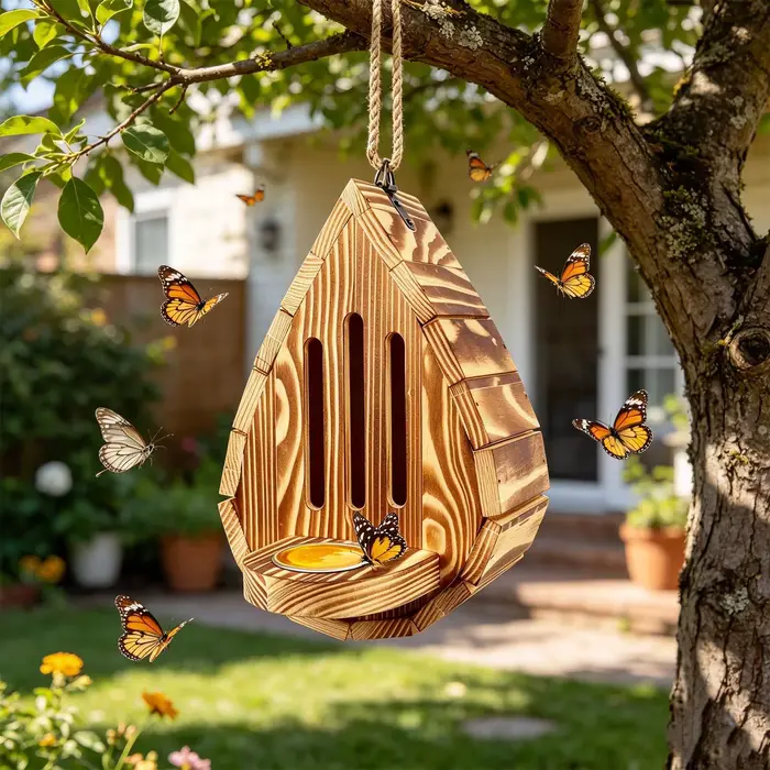 Maison et mangeoire pour papillons d'extérieur résistantes aux intempéries