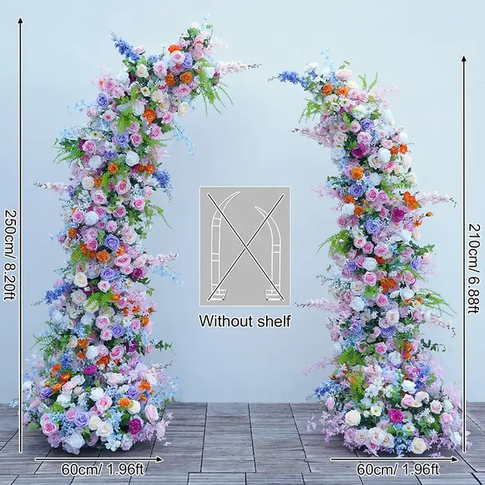 Arc en corne de Rose verte colorée romantique