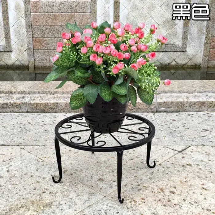 Supports de plantes en fer avec soucoupe