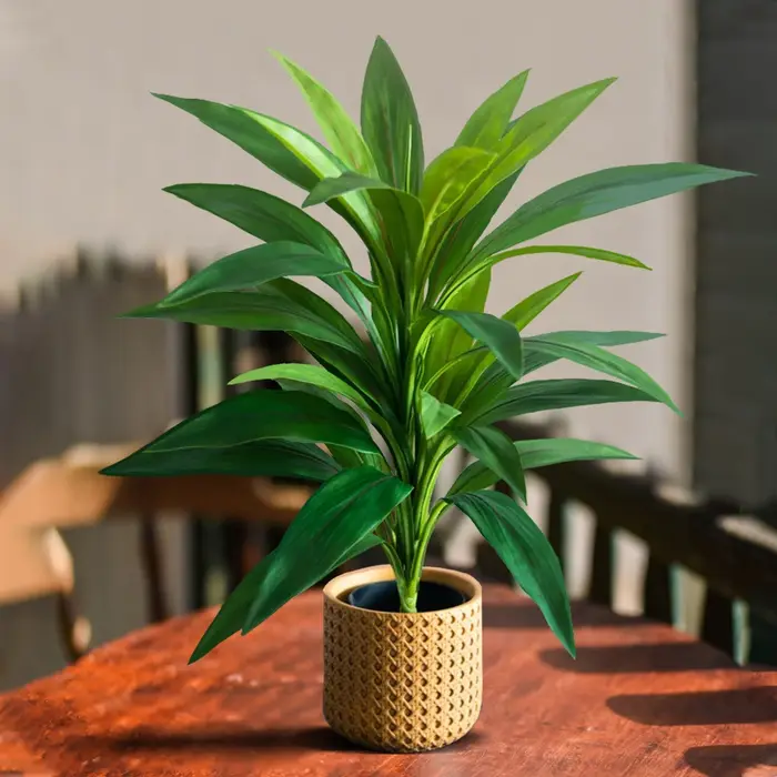 45 cm 17 feuilles artificielles Dracaena arbre fausses plantes de palmier tropicales