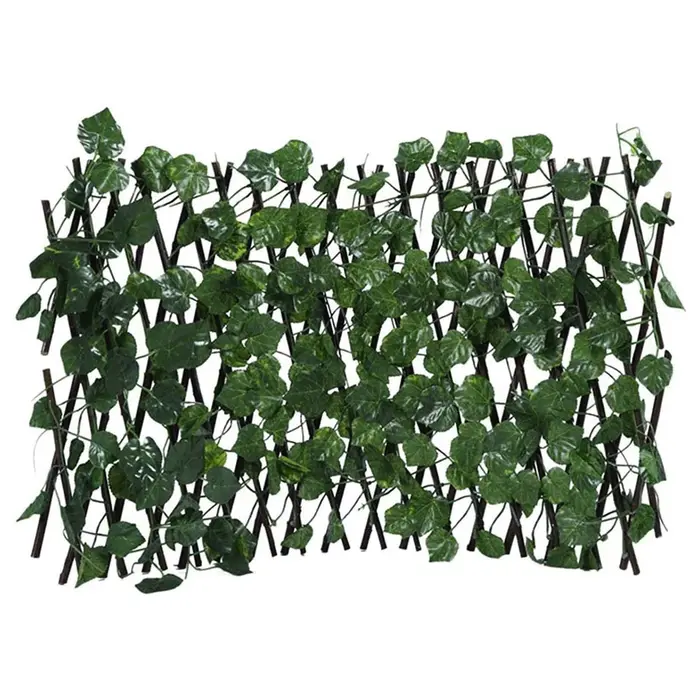 Clôture de lierre artificiel, treillis extensible, clôture de criblage de jardin, écran de confident