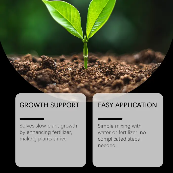 Activateur de sol pour plantes, améliore les nutriments du substrat, améliore la qualité du sol, facile à utiliser pour les plantes en pot, les fleurs et les légumes du jardin.