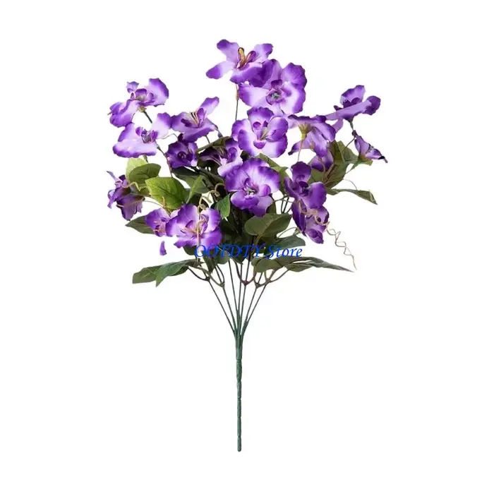 Fleur Simulation d'hibiscus en plastique Durable 367A, 7 fleurs, pour décoration des cours