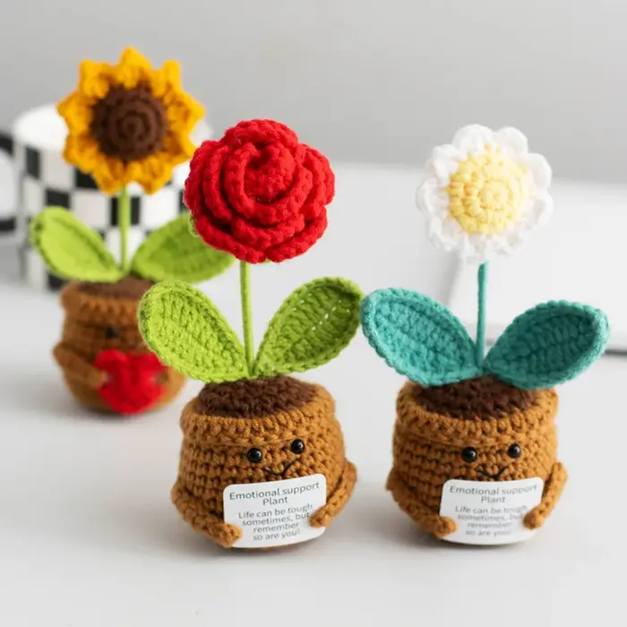 Fleur au Crochet, support émotionnel positif et amusant