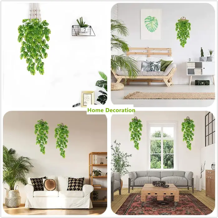 Plante de Vigne Artificielle, Fausses Feuilles de Palmier, Lierre, Enge
