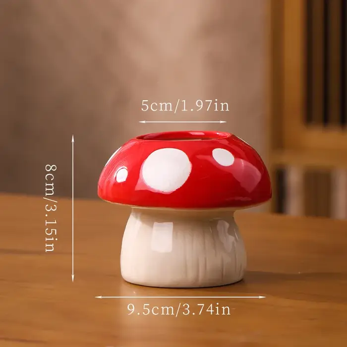 Vase hydroponique champignon rose créatif
