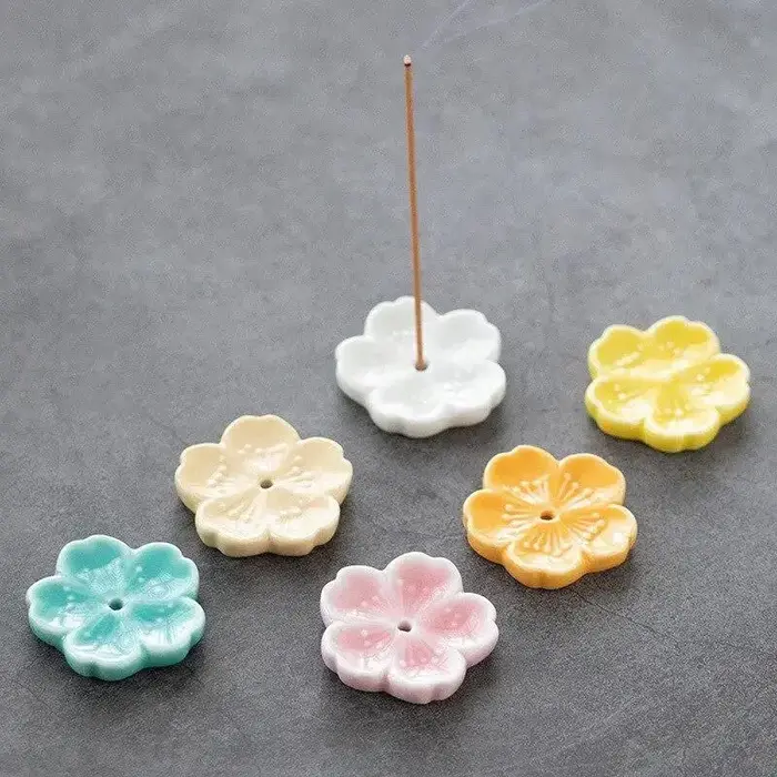 Brûleur d'encens en céramique sans fleur, porte-anciers, encensoir d'aromathérapie, ornement de salon de thé de bureau, décor à la maison