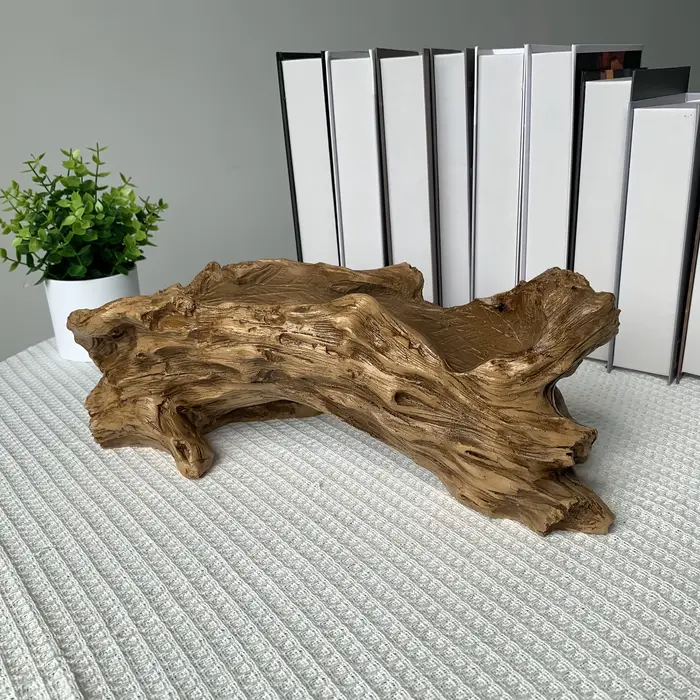 Jardinière unique en forme de souche d'arbre rétro