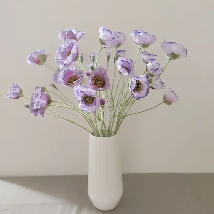 Fleurs artificielles de coquelicot 65cm