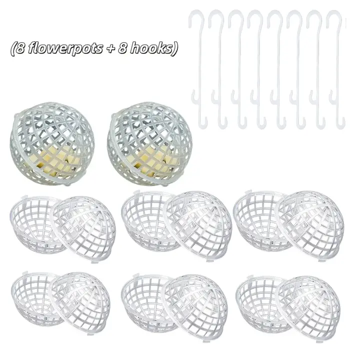 Ensemble de pots à fleurs en plastique à fixer au mur - spécialement conçus pour les orchidées succulentes et adaptés à la suspension comme pot de plante verte