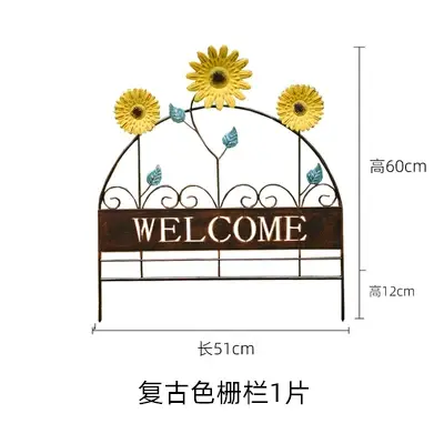 Décoration de clôture en tournesol, bordure de jardin extérieure créative, treillis de fleurs en mét