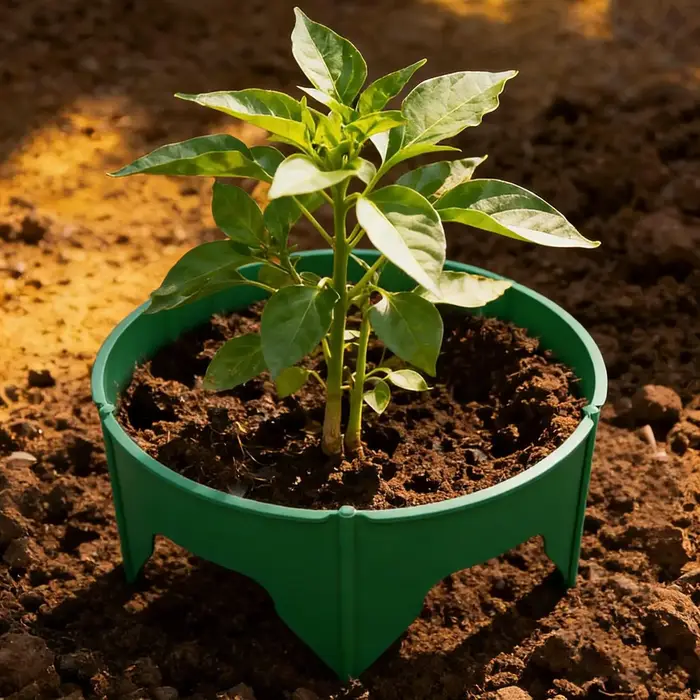 Anneau de protection rond pour culture de plantes