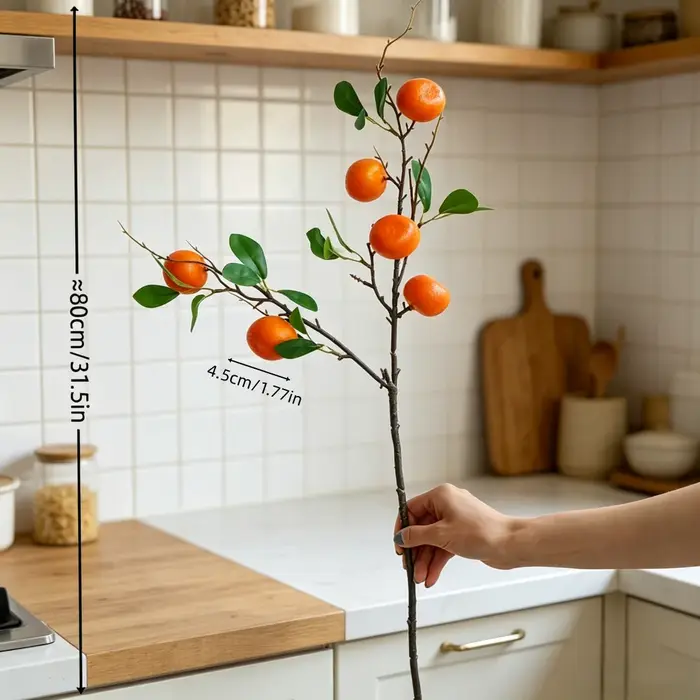 1 arbre à oranges artificiel contenant 6 oranges factices