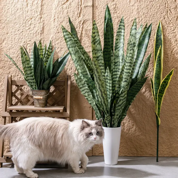 Plante Serpent Artificielle pour Décoration Intérieure