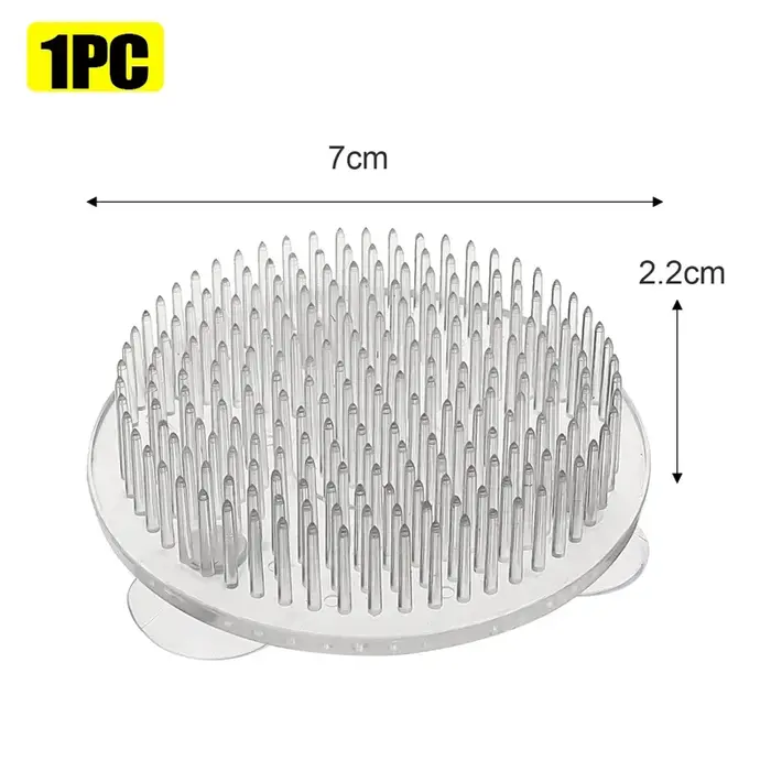 Support de tige rond Ikebana, support d'arrangement de fleurs transparent avec ventouse, support de 
