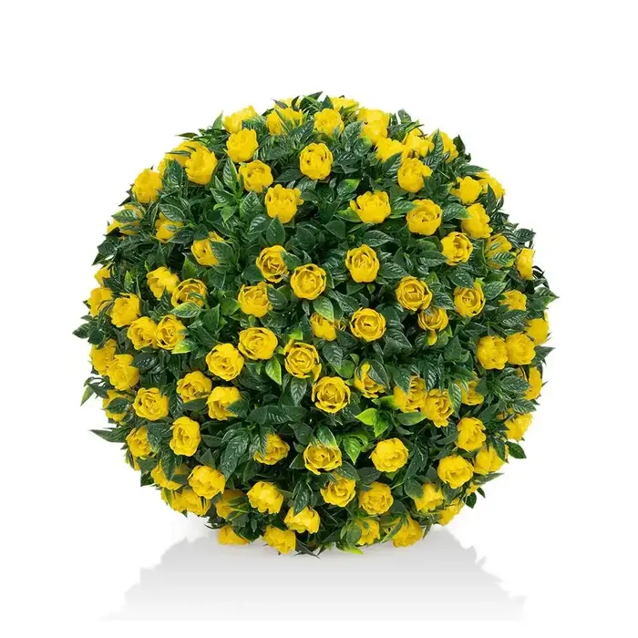 Boule de fleurs artificielles XIYA FLOWER, rose artificielle, herbe, buis rose, décoration pour la m
