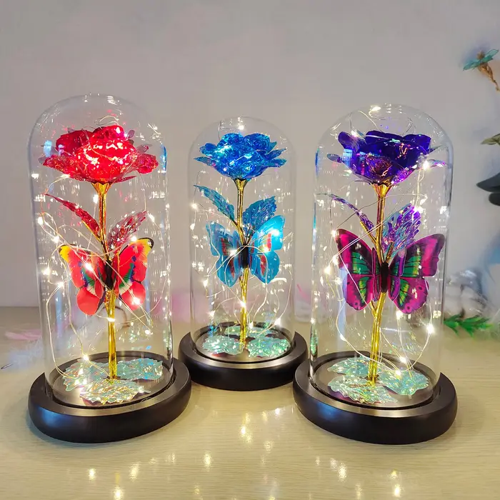 Rose lumineuse artificielle galaxie