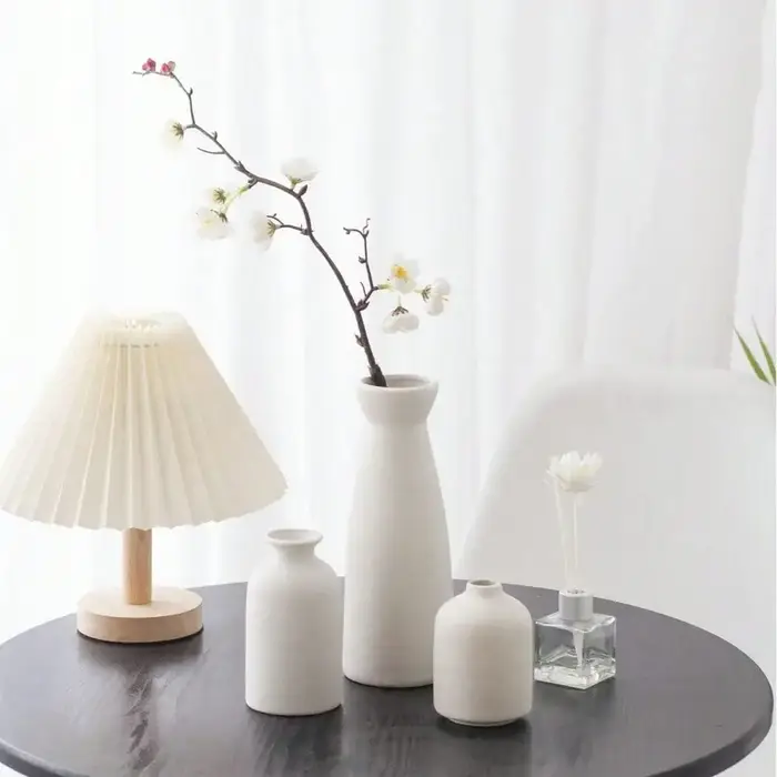 Ensemble de Vase en céramique bohème 3 pièces, Vase de décoration de maison de ferme bohème moderne,
