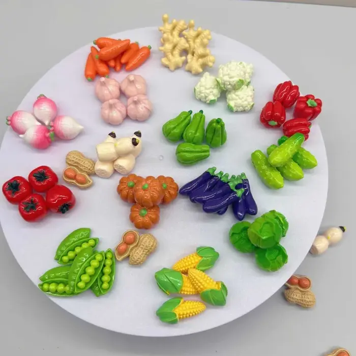 Mini Figurines de légumes 3D en résine