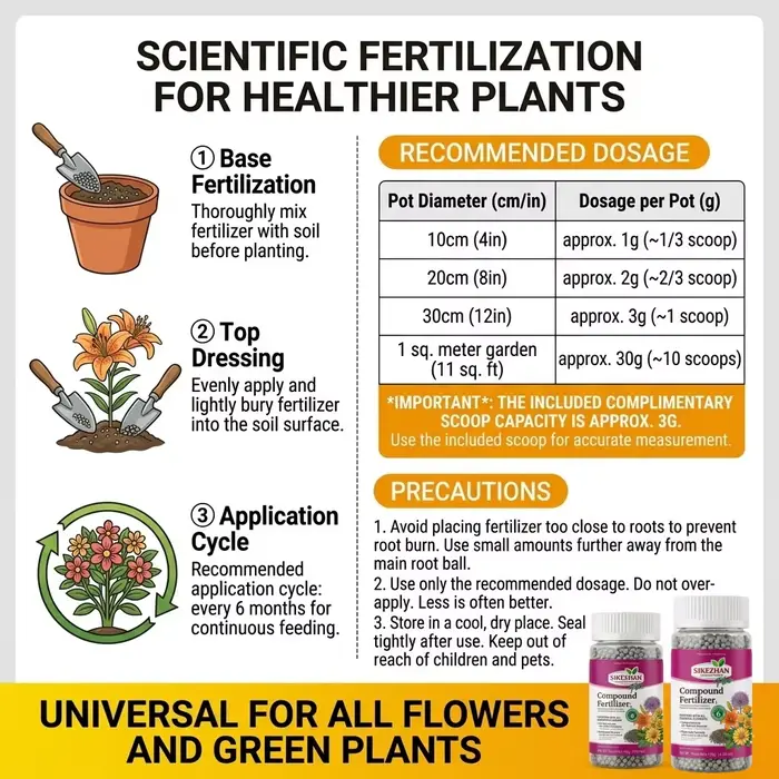 Engrais NPK Premium Tout Usage, Aliment Organique pour Plantes, Nutriments de Croissance avec Cuillère pour Jardin Domestique, Légumes, Arbres Fruitiers, Fleurs