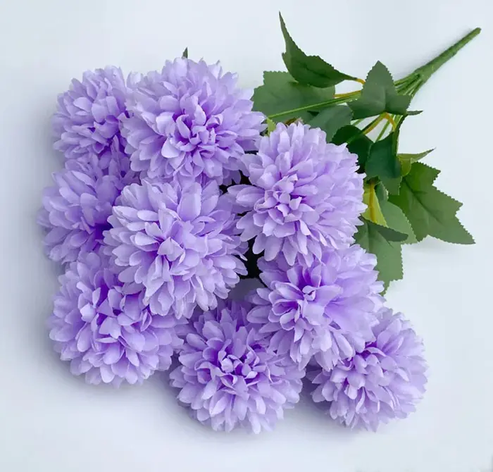 Bouquet de fleurs artificielles chrysanthème, pour mariage, maison, noël, mariée, artisanat, Scrapbo
