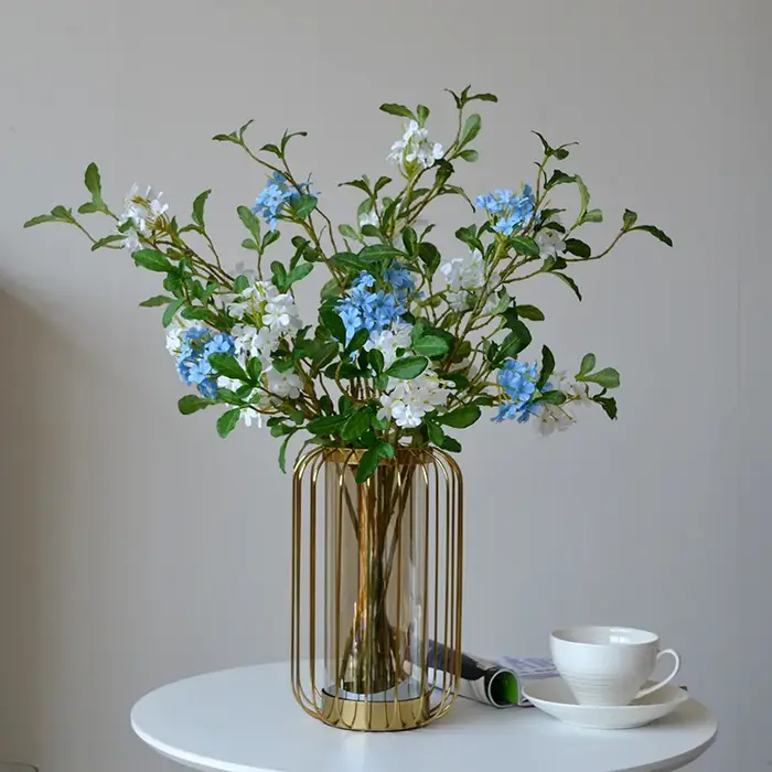 Plumbago – fleurs artificielles bleues 27 pouces