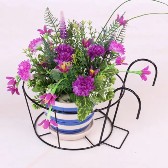 Support en fer pour plantes en plein air, support rond pour pots de fleurs, décoration de jardin, cl