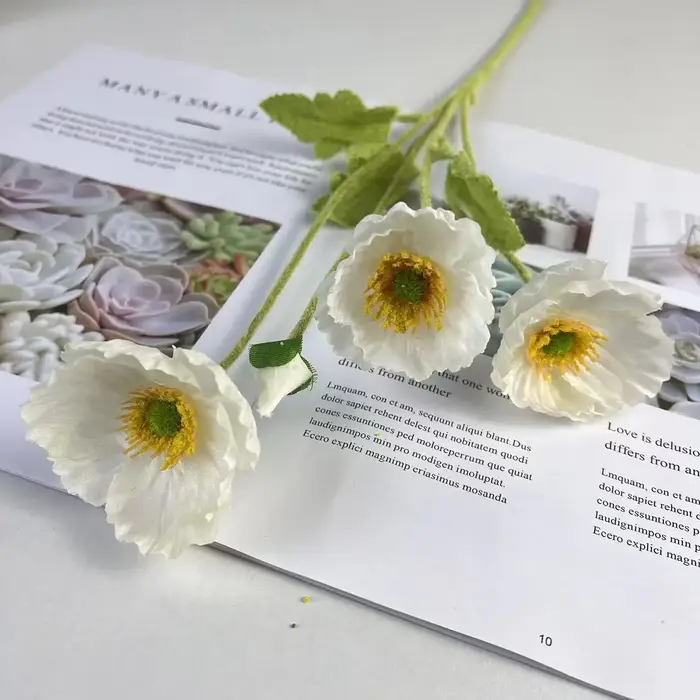 Bouquet de fleurs de coquelicot artificielles