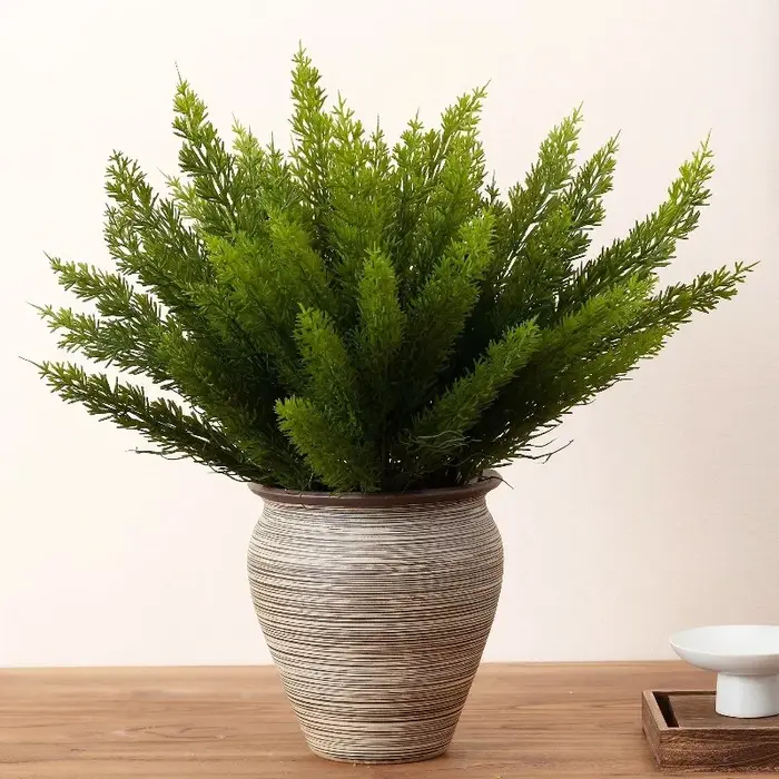 Lot de 3 plantes vertes artificielles en plastique
