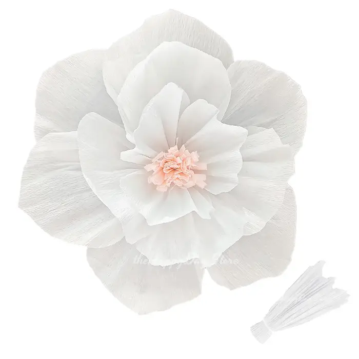 Crêpe papier fleur 3D papier de soie fleurs papillon pour mariage douche nuptiale fête d'anniversair
