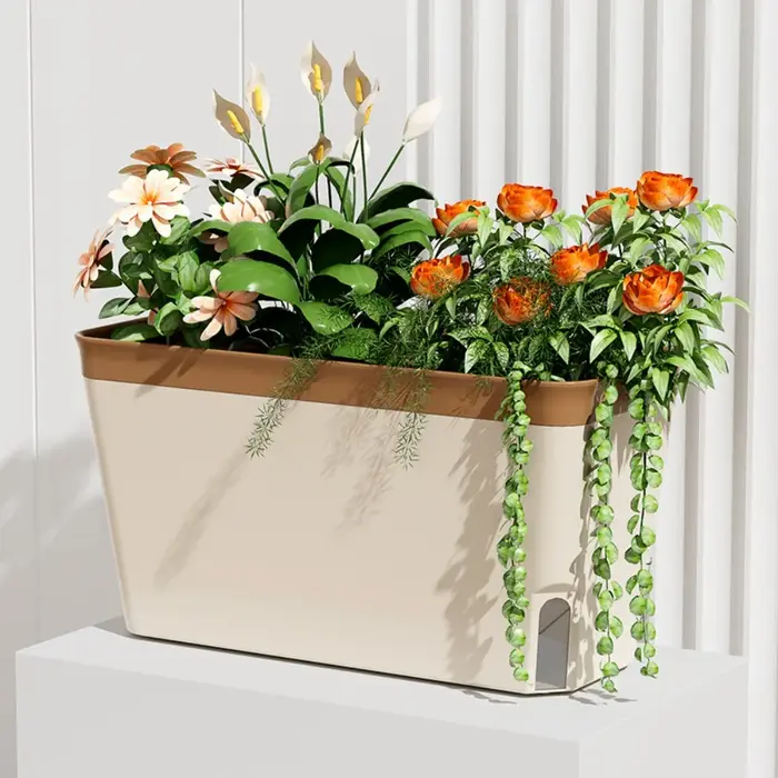 Pots de fleurs modernes à arrosage automatique, décoratifs, avec fenêtre de visualisation du niveau 