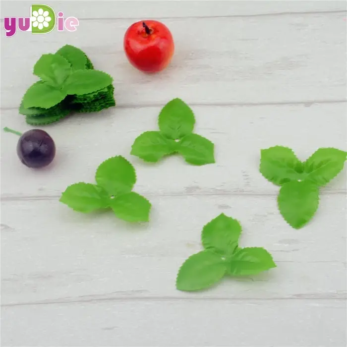 InjGreen-Feuilles Artificielles Faux Cuir oral elu pour Décoration de Mariage