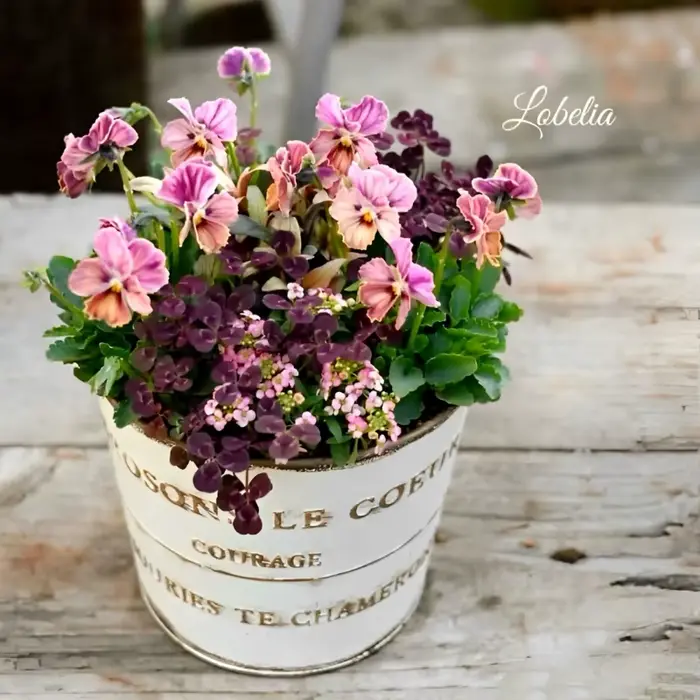 Pot de fleur en métal japonais