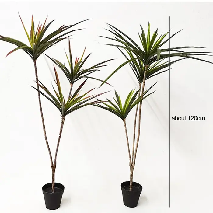 Grandes plantes de Dracaena artificielles tropicales en pot