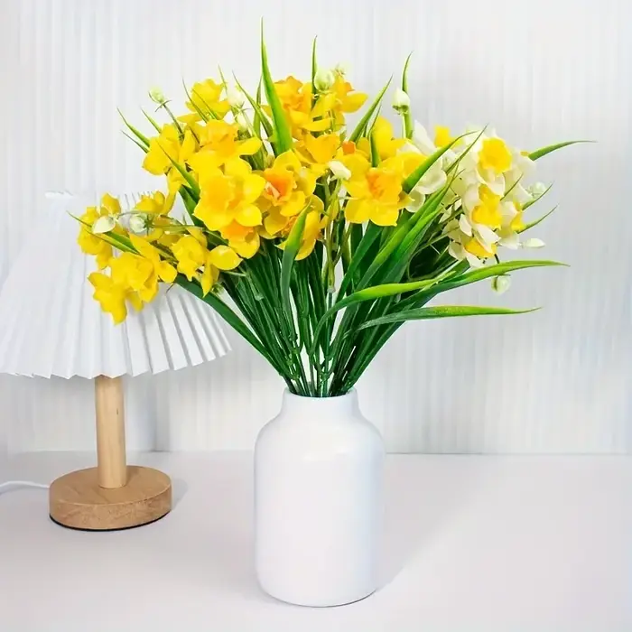 Fleurs de jonquille artificielles pour l'extérieur