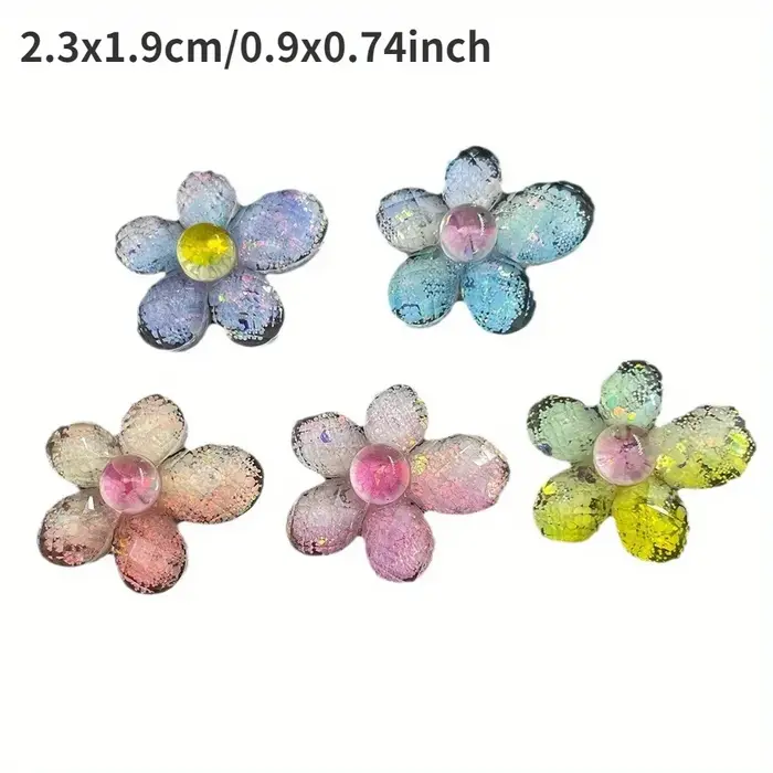 10 pièces fleur Flatback Scrapbooking Cabochons artisanat embellissements bricolage pinces à cheveux