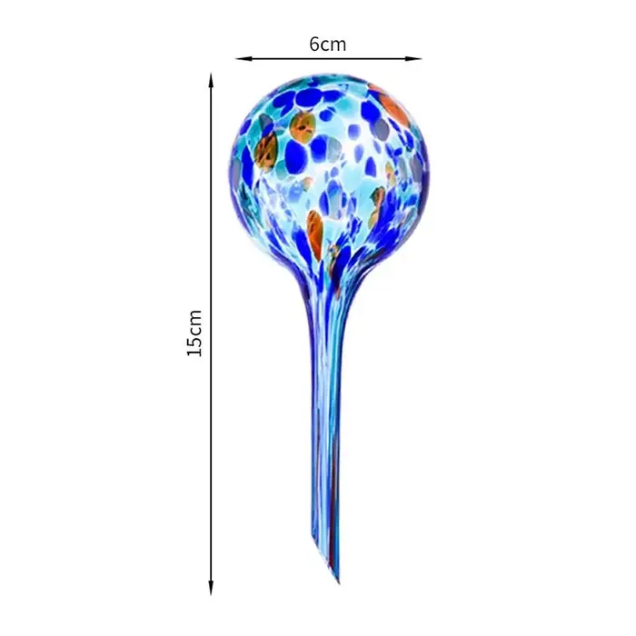 Boule d'arrosage automatique en verre pour plantes colorées