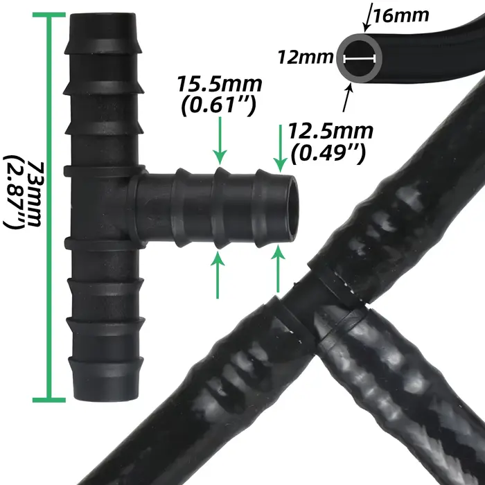 SPRYCLE 10 pièces 16mm raccords connecteur droit Micro Irrigation goutte à goutte 1/2 ''PE tuyau tuy