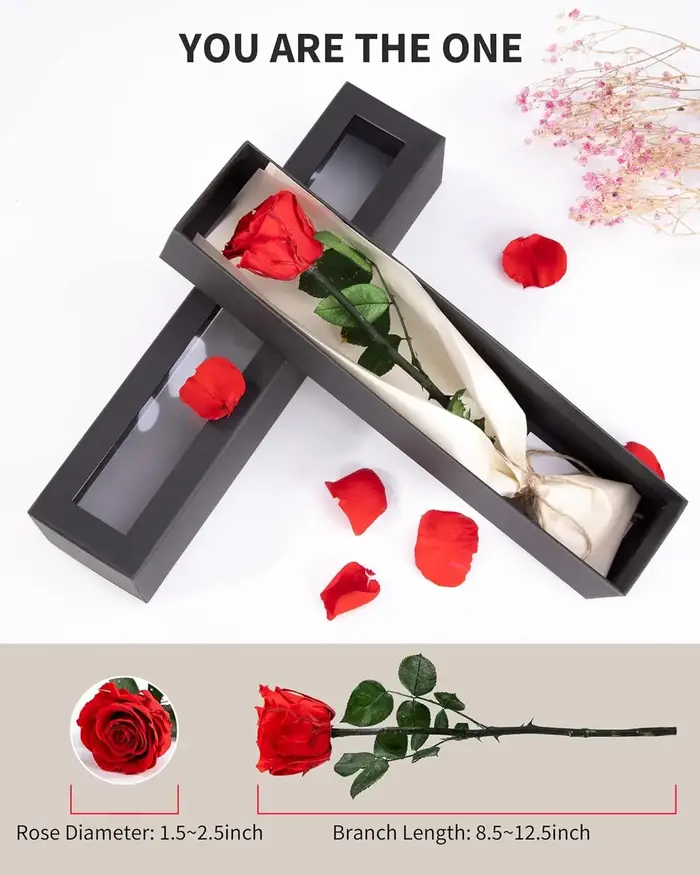 Rose éternelle préservée pour femme