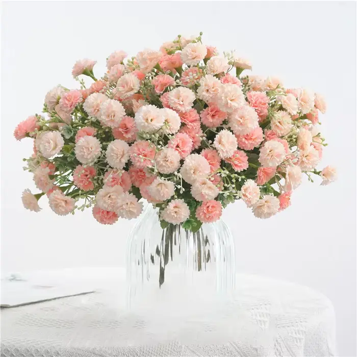 Fleurs artificielles bon marché Bouquet de mariage décoration de noël Vase pour la maison chambre Scrapbooking bricolage fête boîte à bonbons hortensia en soie